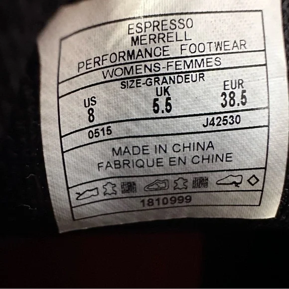 Merrell Espresso Suede Trail Shoes Women’s 8 Brown Lace-Up Hiking Sneakers - Picture 12 of 13